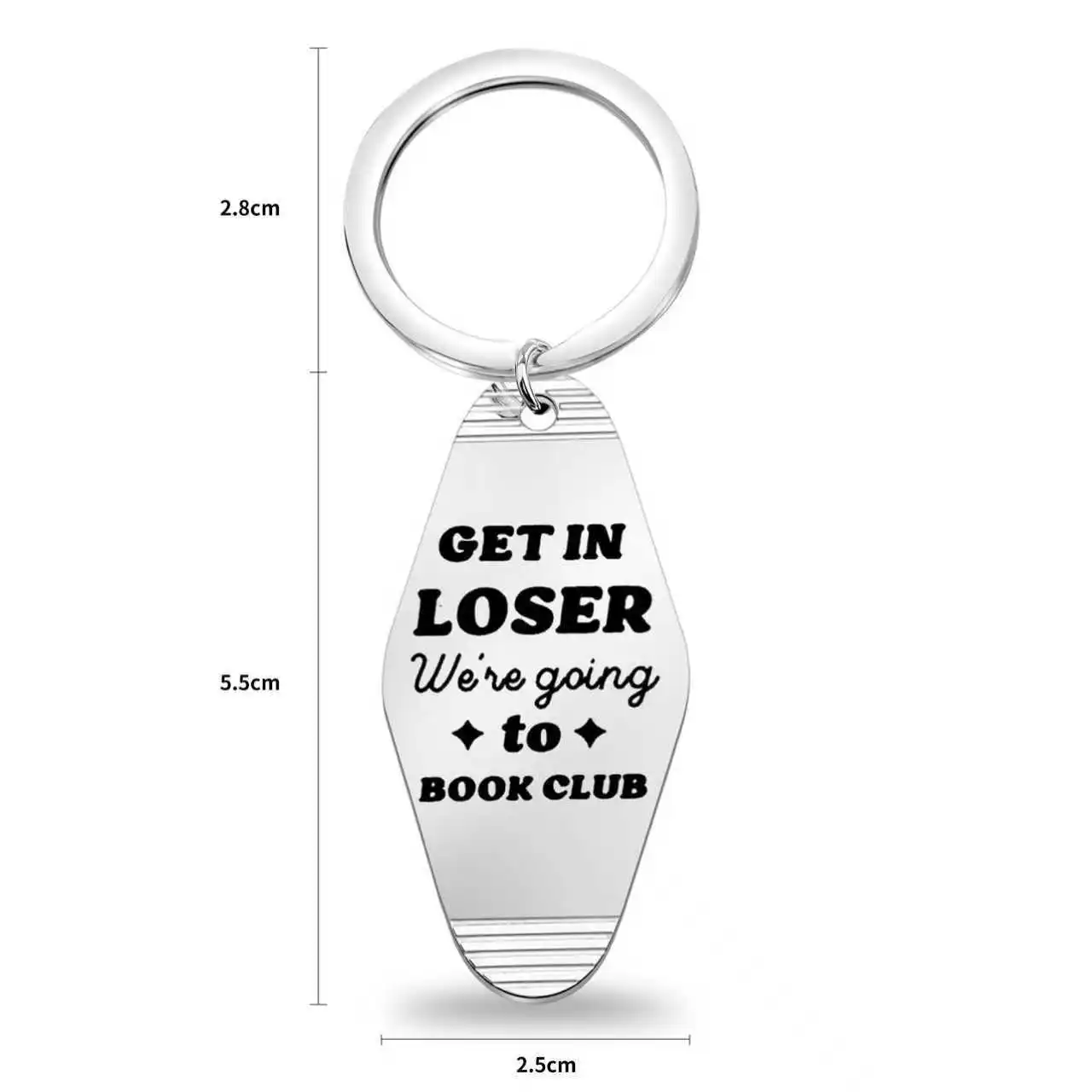 Book Club Motel Keychain Get in Loser We’re Going To Book Club Keychain Gifts for Her Car Accessories