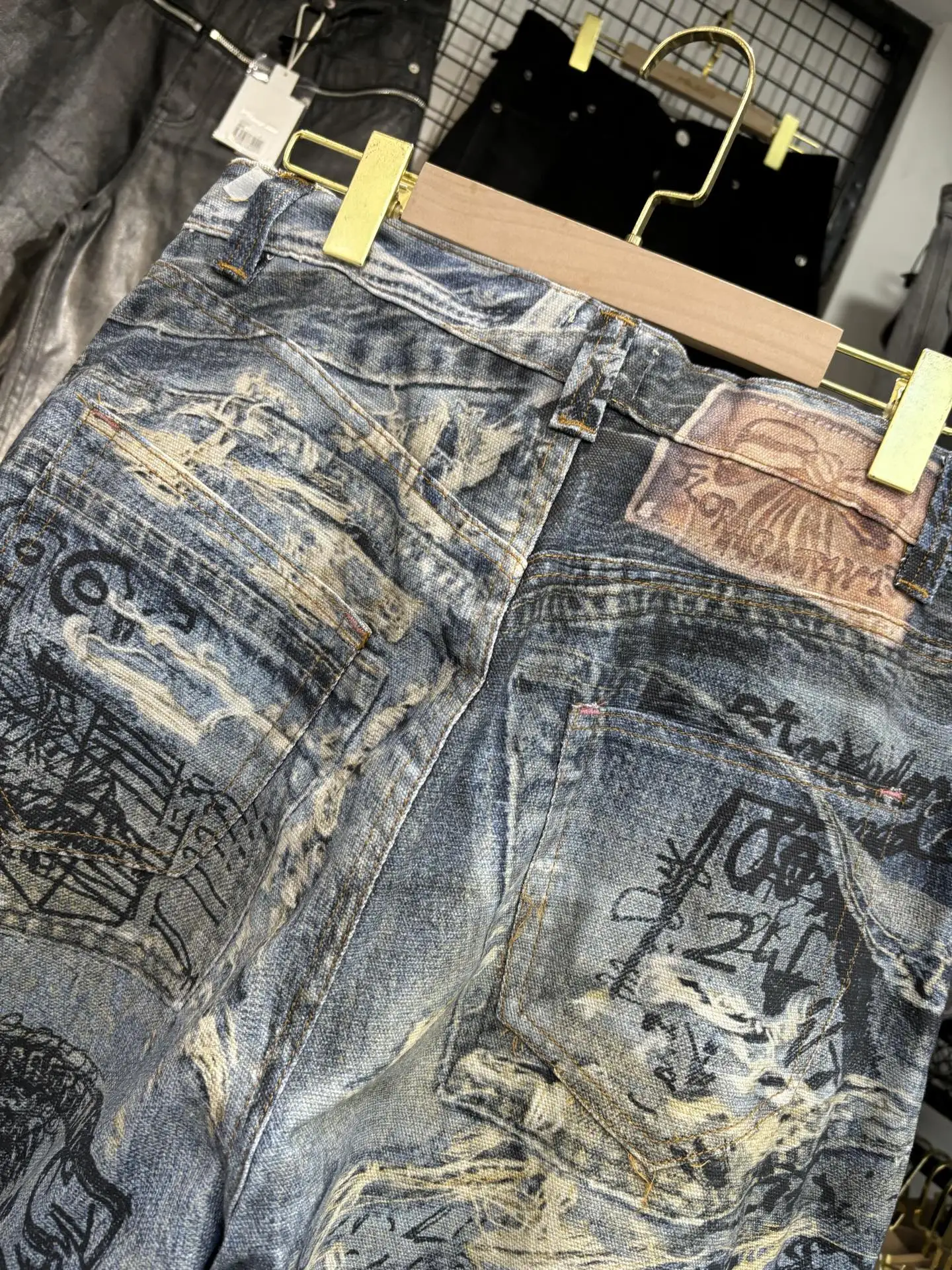 MIJKO Design جينز بطباعة ثلاثية الأبعاد من قماش الدنيم للرجال والنساء، سراويل عصرية #5