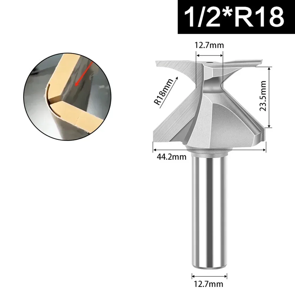 Imagem -05 - Polegada Haste 12 mm Arco Dobra Fresa R18 R30 Roteador Bits Carpintaria Borda Aparar Entalho Fresa 1