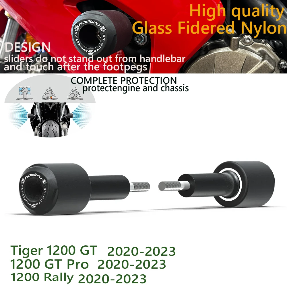 

For TRIUMPHT iger 1200 GT / 1200 GT Pro / 1200 Rally 2020-2024 Motorbike tipping and crash protection slider