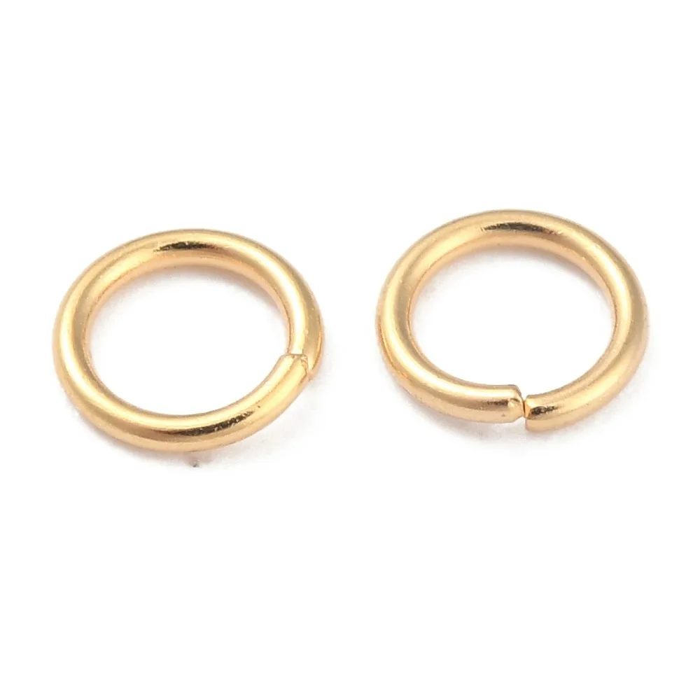 50pcs Rack Plating Brass Jump Rings Open Jump Rings Long-Lasting    golden  5x0.7mm 20 Gauge Inner Diameter: 3.5mm