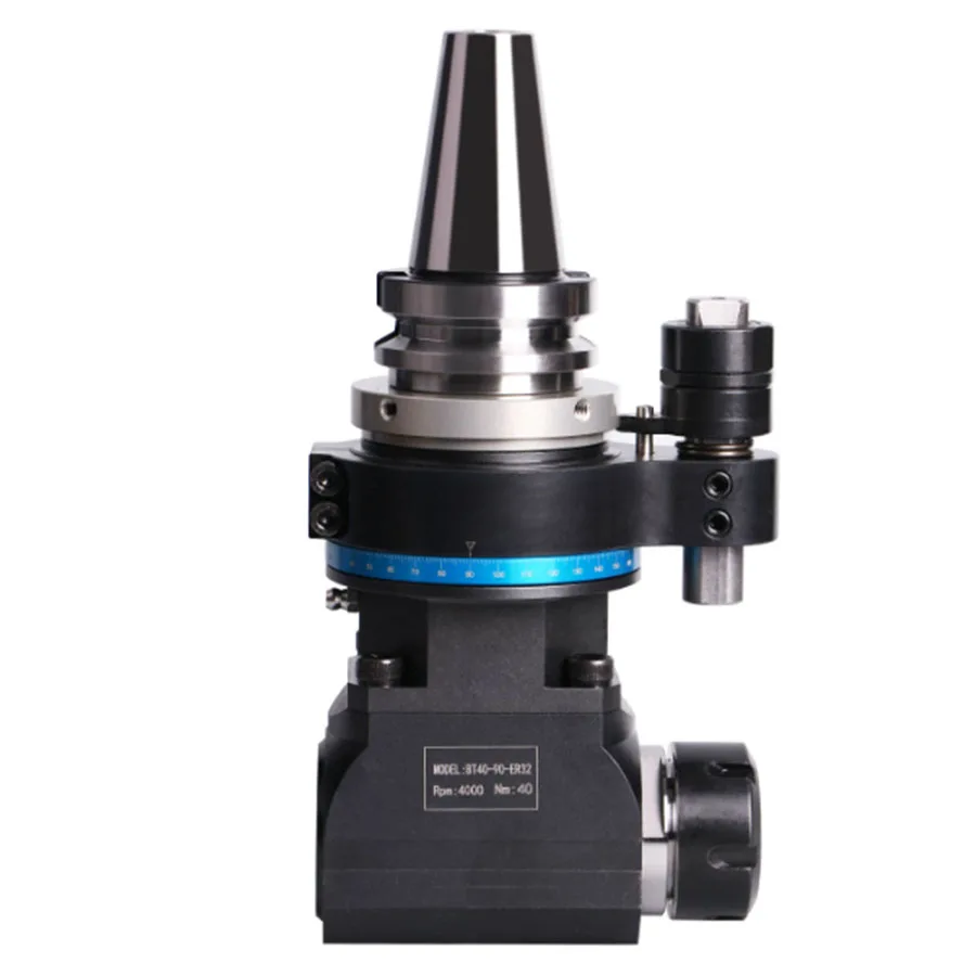 CNC machining center BT40 BT50-ER32 90 ° angle head side milling head right angle head side processing