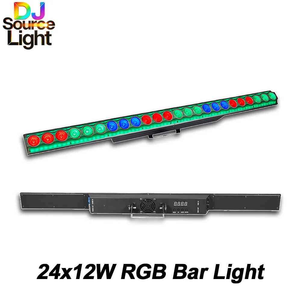 DJsource 24x12W RGB Bar Light Washing Effect For Party Dj Disco Club DMX512 Control Nightclub Bar Indoor Event Stage Lighting