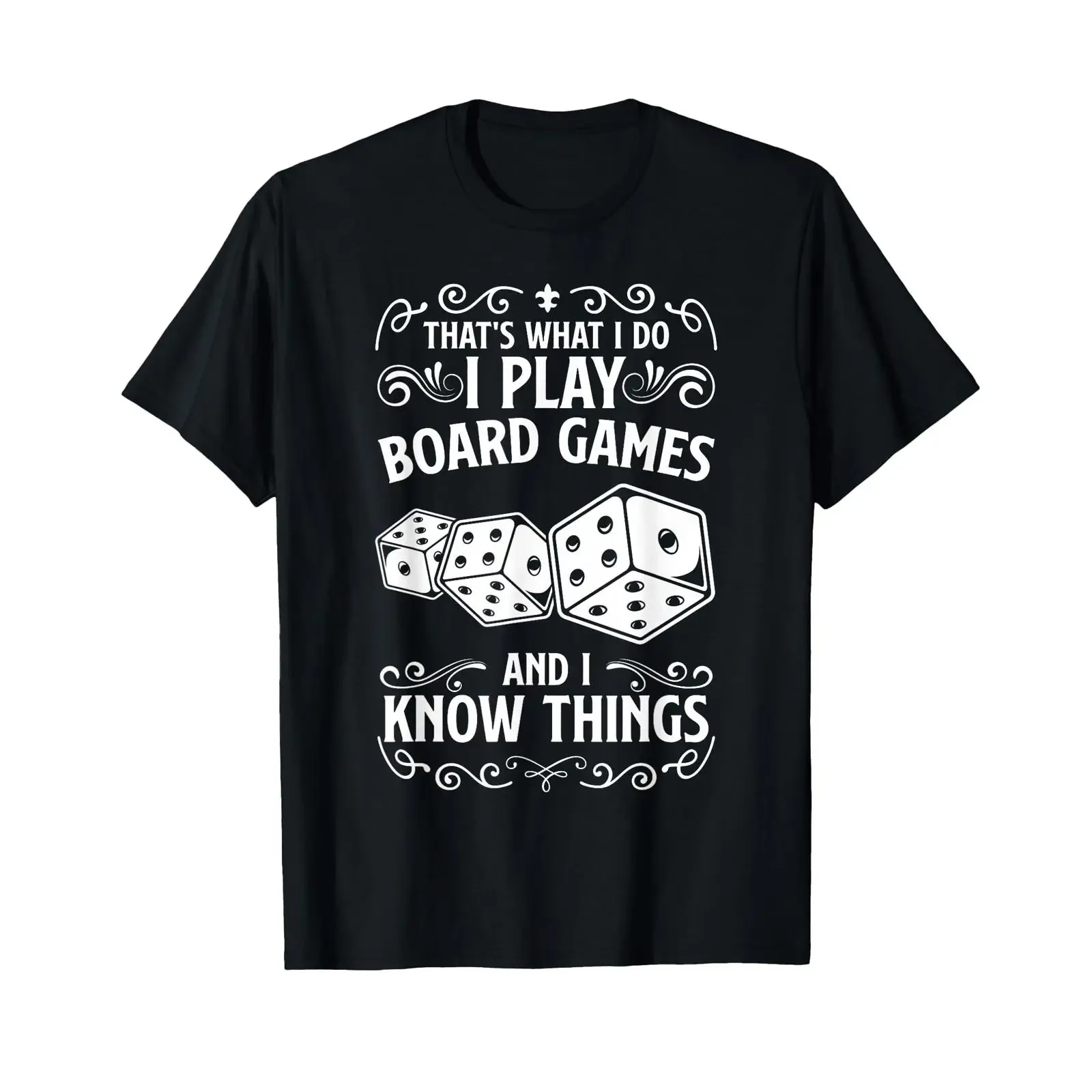 Game Night Adults I Play Board Games And Know Things T Shirt vintage Washed Top For Everyday Wear homme Casual Versatile