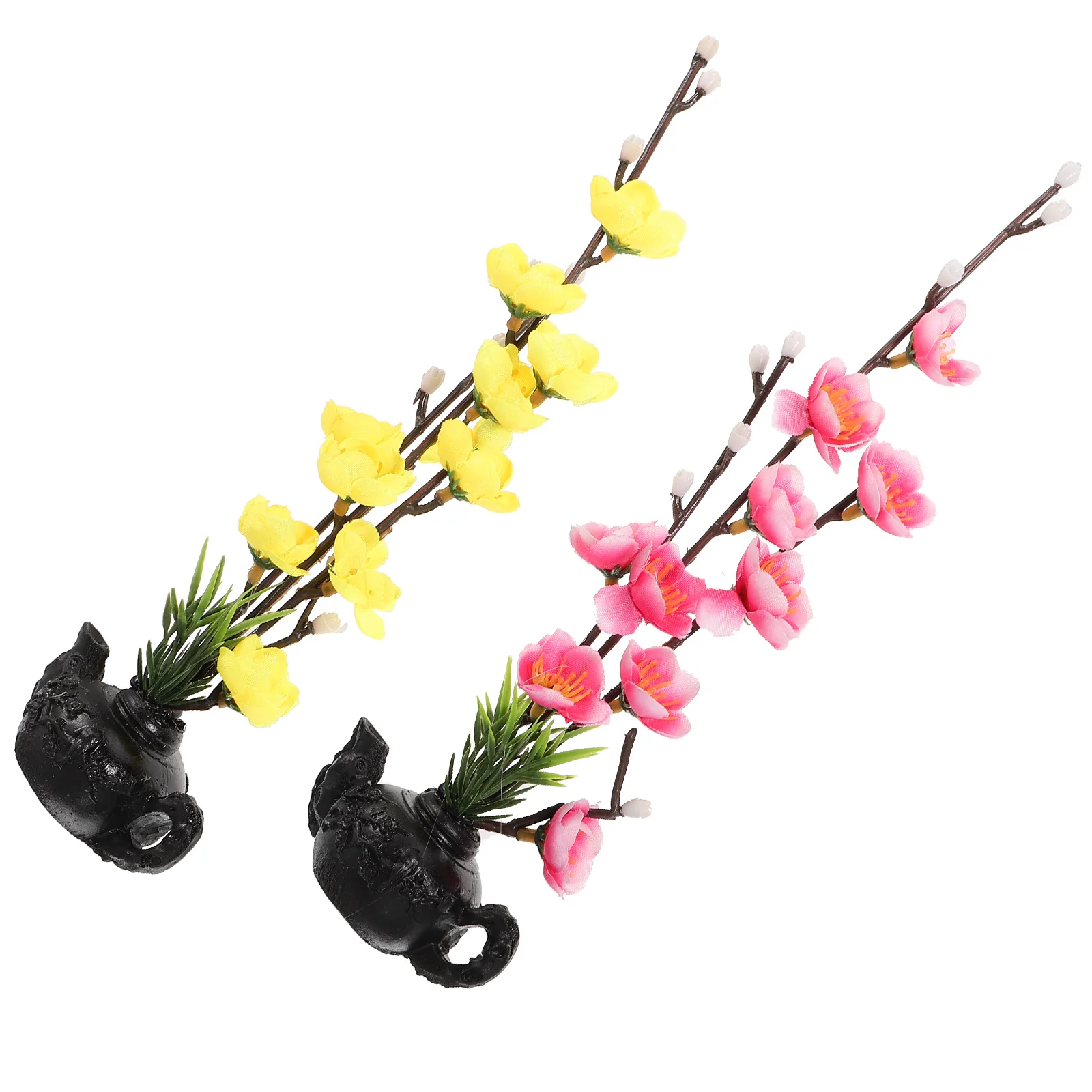 

2Pcs Sushi Plate Decorations Artificial Flower Ornament Fake Decor Realistic Modeling Restaurant Serving Plates Adornment