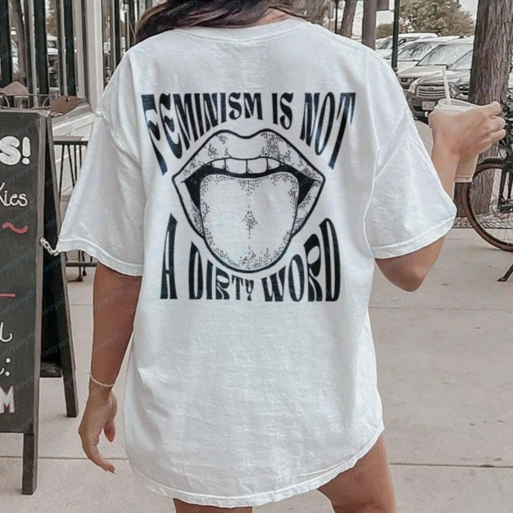 Feminism Is Not A Dirty Word Women Rights Pro Choice Feminist T-Shirt Roe V Wade Equal Rights Feminist Gift Graphic T Shirts Top