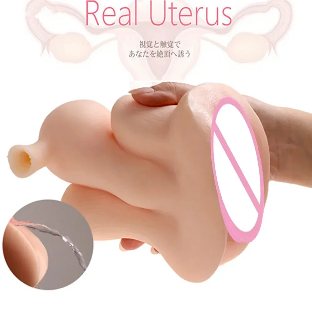 Anime Uterus Masturbation For Man Male Masturbator Realistic Vagina Silicone Pocket Pussy Sex Toys For Men Adult Sex Tool