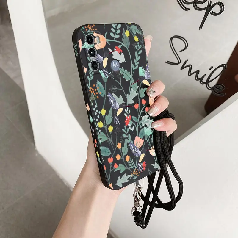 G60 Bright Branch Silicone Phone Case For Motorola Moto G60 G60S G84 G34 G62 G72 G52 G40F G24POWER G82 G14 G100 Cover