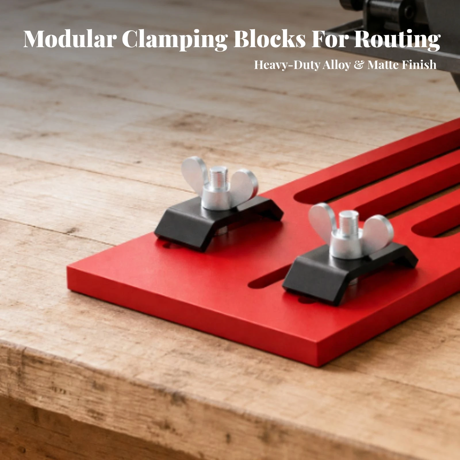 Cutting Machine Base Plate Universal Base Plate with Clamping Blocks Quick-Install No-Drill for Woodworkers, Woodworking