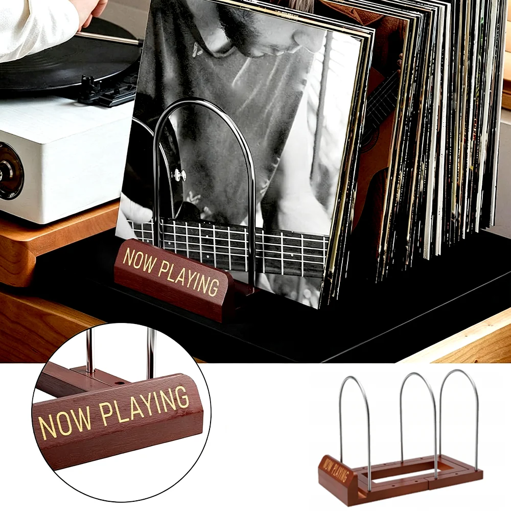 Soporte para discos de vinilo, tablero de mesa de madera, estante para discos de vinilo, soporte para discos de vinilo, almacenamiento de vinilos, estantería para álbumes de vinilo