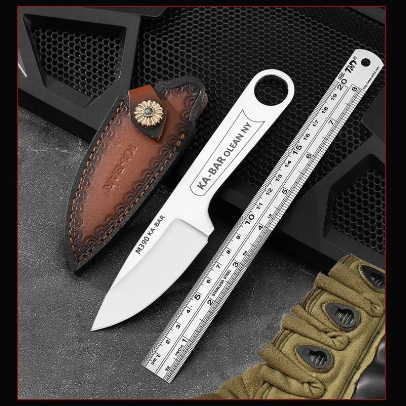 New Leather Case Retro Wrench Knife High Hardness Outdoor Camping Knife EDC Survival Knife Pocket
