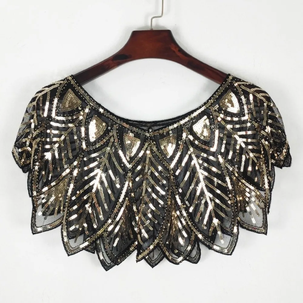 Chal de lentejuelas con purpurina Simple, sin mangas, cuello en V, capa de noche, cubierta corta, chal de fiesta de malla para mujer