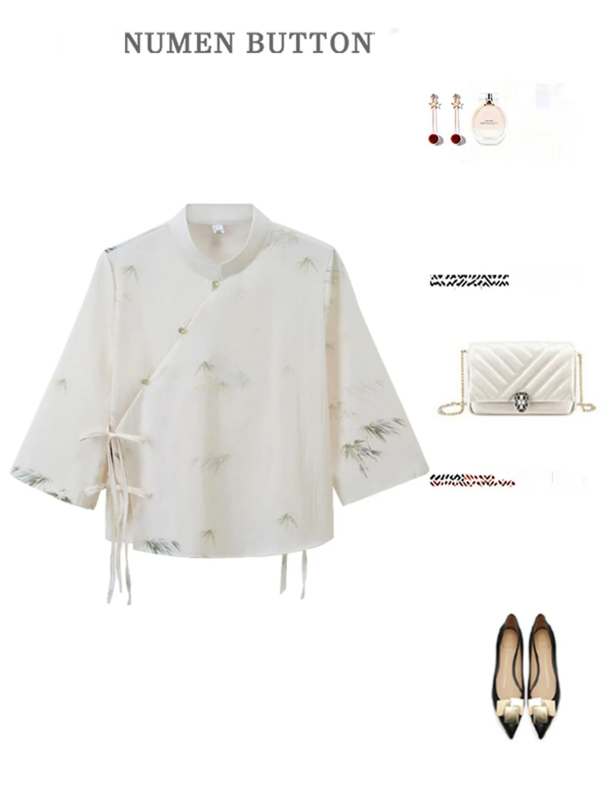 

Loose Fit Green Shirt Chinese Style Women's Summer Fashion Small Size Hanfu Reformed Traditional Clothing Large Size Shirt
