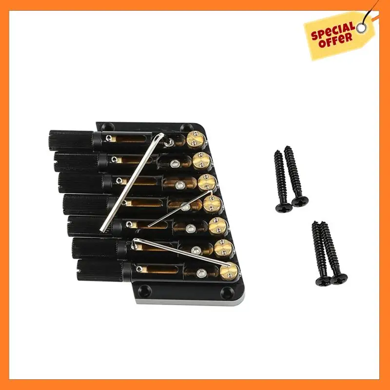 

AD08-Headless Guitar Bridge Oblique 7 Strings Headless Guitar Metal Saddle Bridge Electric Guitar Bridge Parts