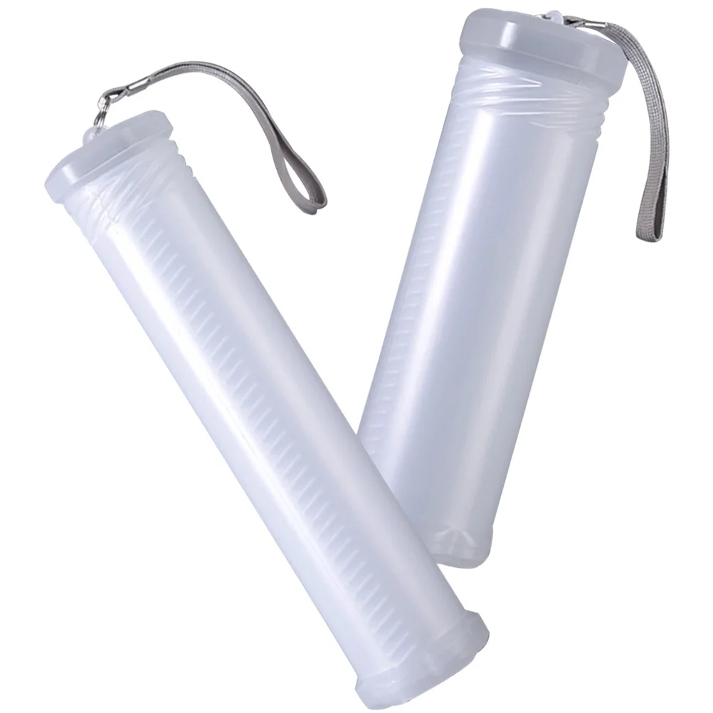 

2 Pcs Telescopic Pen Container Transparent Plastic Retractable Pencil Holder Portable Desk ganizer Study Storage Box