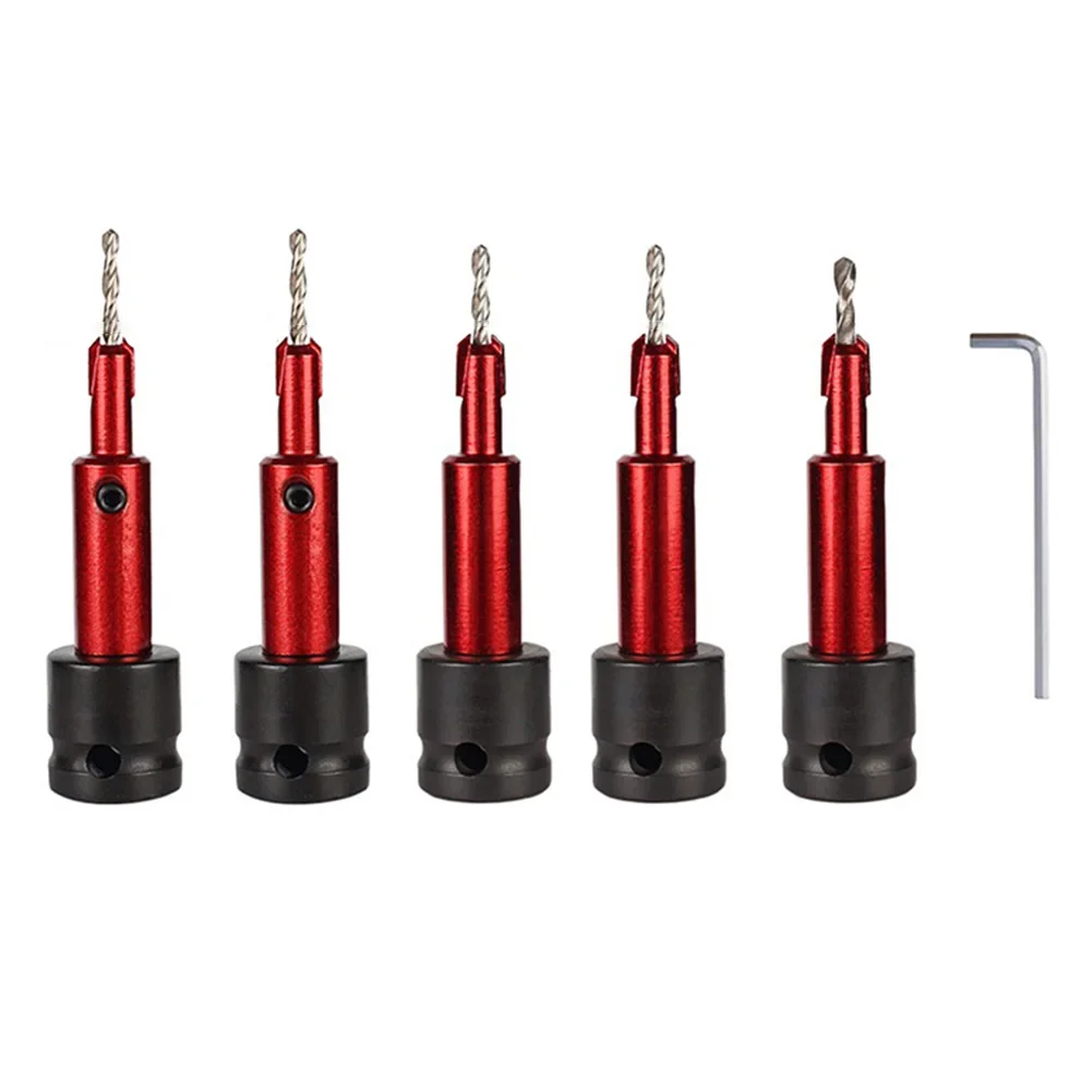 Set Mata Bor Countersink Drive 3/8in Dirancang untuk Pengerjaan Kayu dengan Kinerja Luar Biasa dan Pengaturan Kedalaman