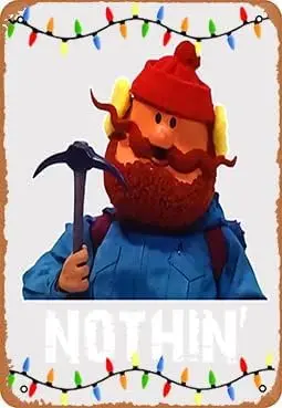 Classic Arcade Game Movies Tacky Christmas Yukon Cornelius Nothin Wall Art Decor Metal Sign 8 X 12 Inches