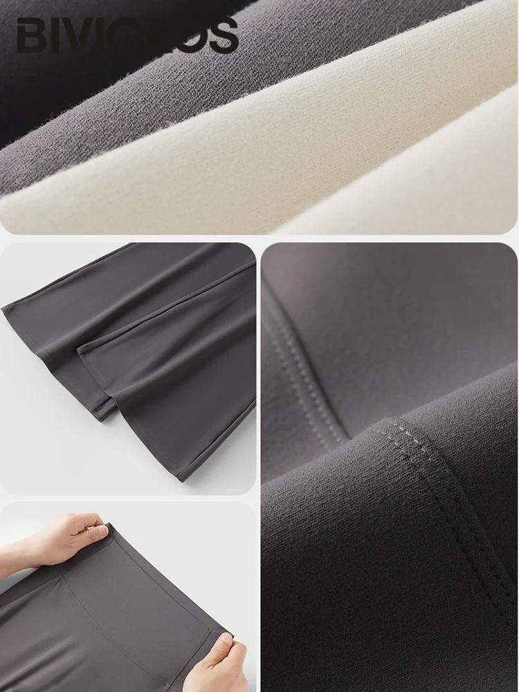 BIVIGAOS Spring Summer Micro Flared Sharkskin Leggings Women Tight Sexy Elastic Horseshoe Pants Sport Fitness Yoga Flared Pants
