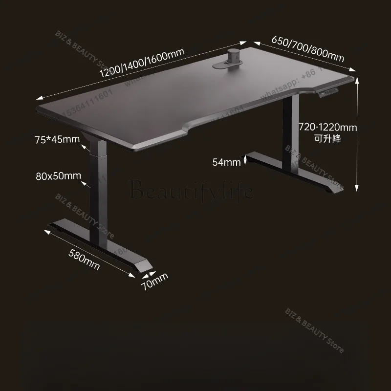 FG Dual Motor Electric Standing Desk – Ergonomic Gaming Desk & Height Adjustable Computer Desk Home Office Workstation JT40