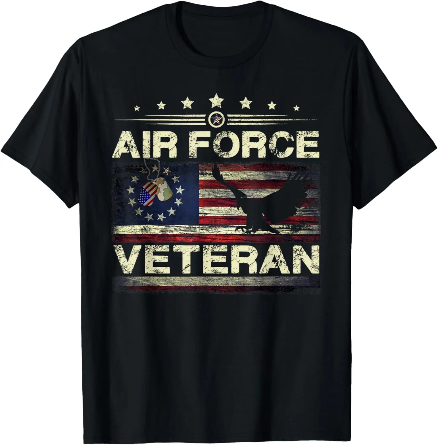 

Veteran US Air Force American Betsy Ross Flag T-Shirt 100% Cotton O-Neck Short Sleeve Summer Casual Mens T-shirt Streetwear