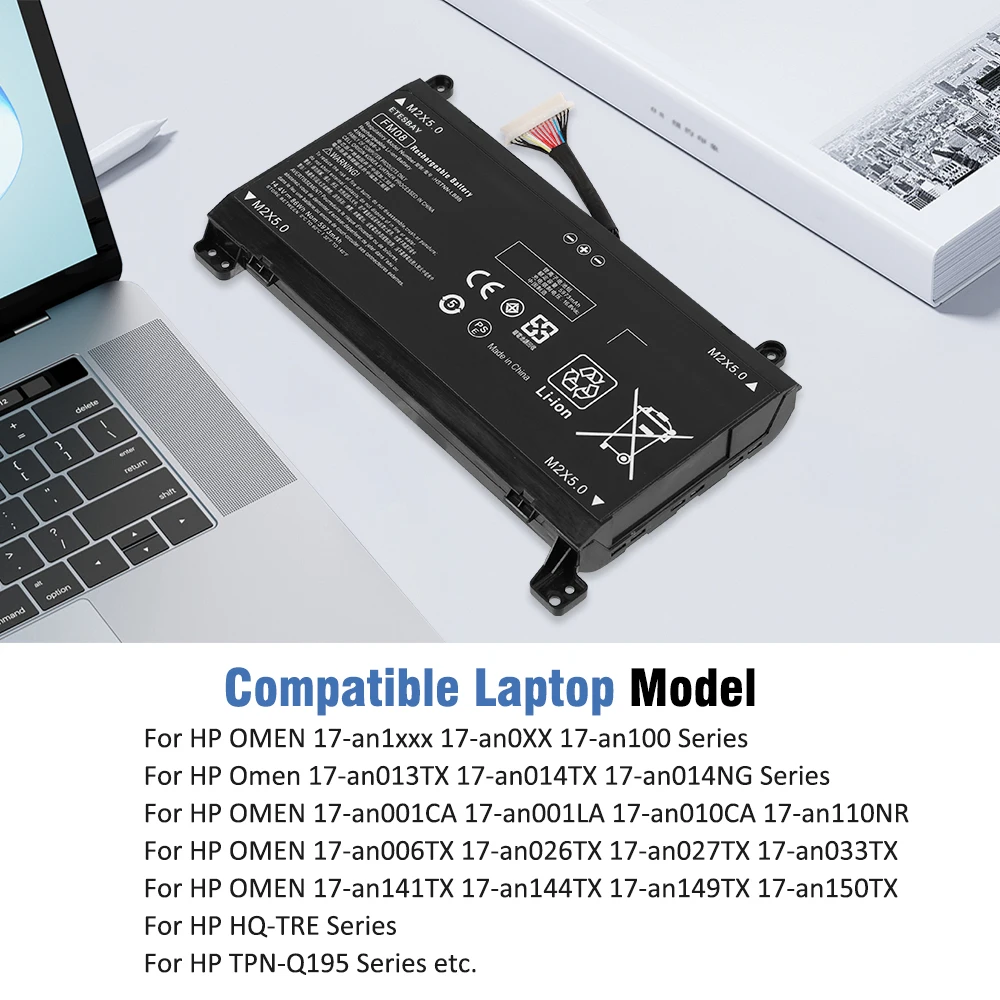 ETESBAY FM08 Laptop Battery For HP Omen 17-AN013TX 17-AN014TX 17-AN014NG Series HSTNN-LB8B HSTNN-LB8A 922752-421 8922753-421