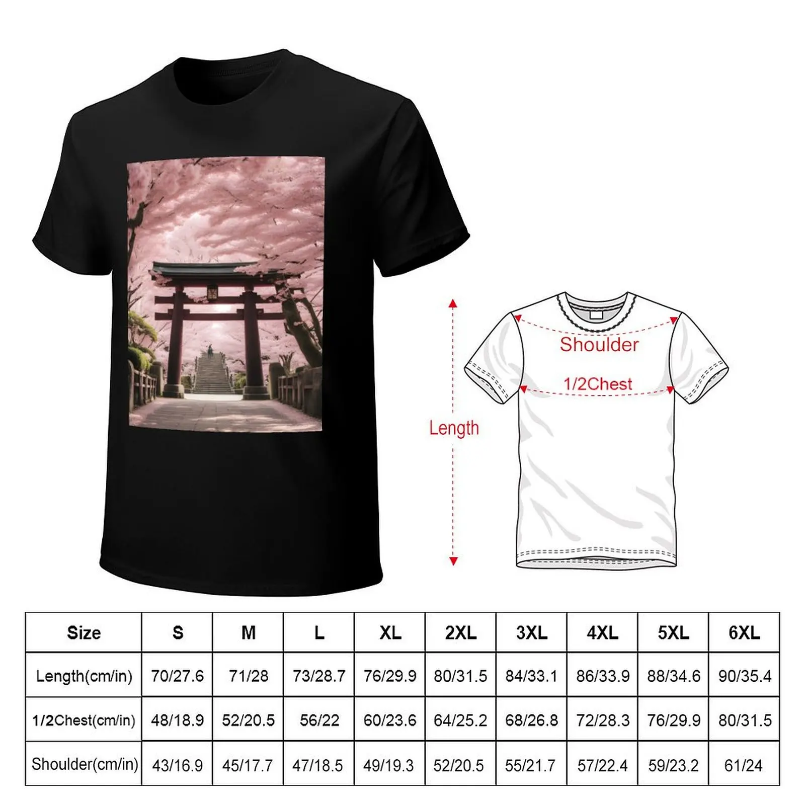 Torii of The Shinto Shrine T-shirt sweat aesthetic clothes new edition customs design your own workout shirts for men