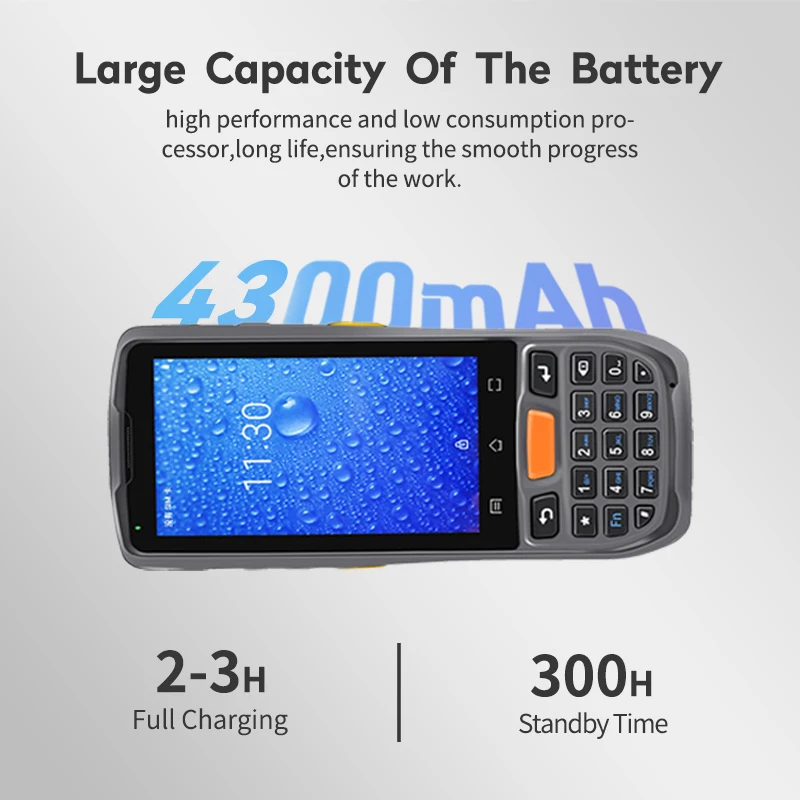 2026 PDA-N60 وعرة 4G واي فاي أندرويد 9.0 المحمولة 1D/2D ماسح الباركود HF LF قارئ رفيد UHF جامع البيانات المساعد الشخصي الرقمي 1.5 متر الصناعية