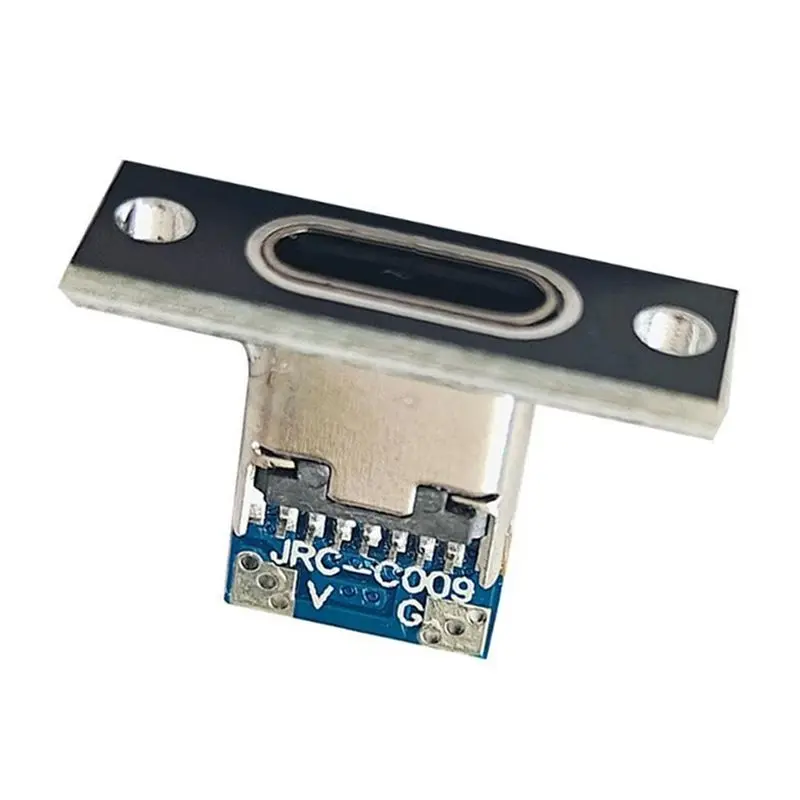 Charging Port 20Pcs USB Jack 3.1 Type-C 4Pin Female Connector Data Charging Port Small Electrical Base With Fixing Plate