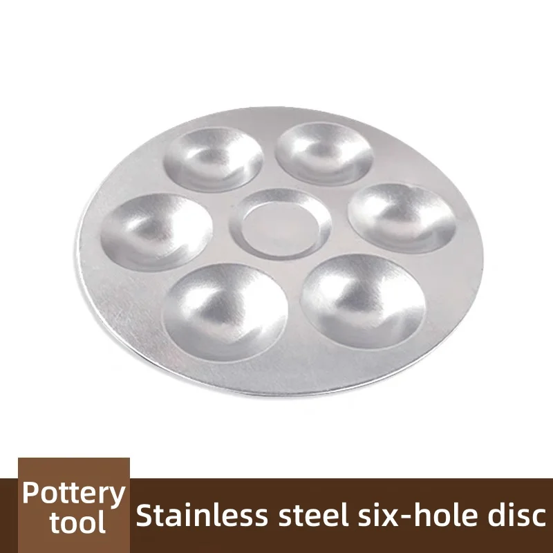 3Pcs Aluminum Round 6-Well Paint Palette Set, Gouache & Watercolor Mixing Tray, Lightweight Art Supplies for Artists & Students