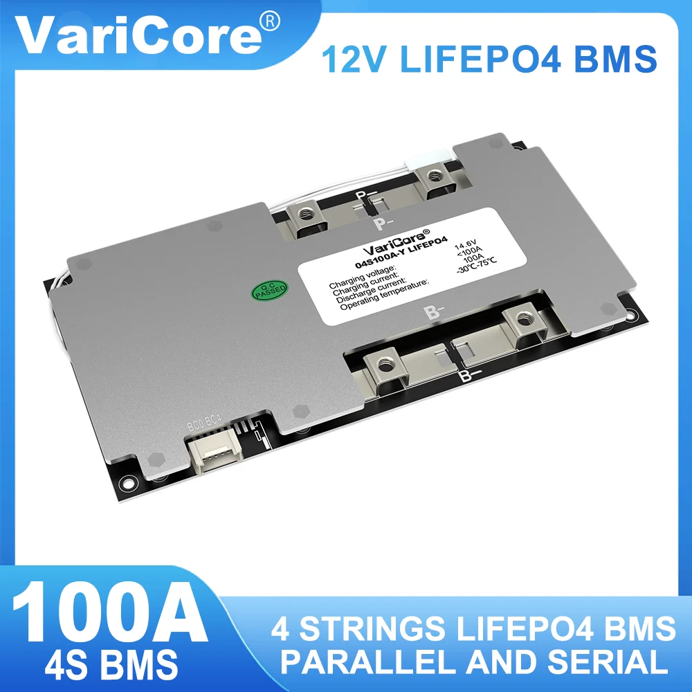 VariCore 4S 12V 100A BMS LifePo4 Car Start Power Balance Car Start Lithium Battery Protection Board