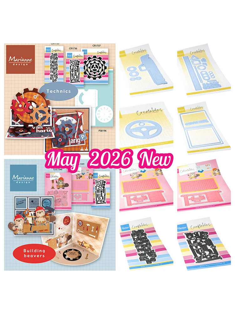Craftables Stencil Gears Punch Die XL - Moeren & Bouten Truck Verkeer Metaal Snijmallen voor DIY Handgemaakte Scrapbook Mei 2026 Nieuw - afbeelding 2