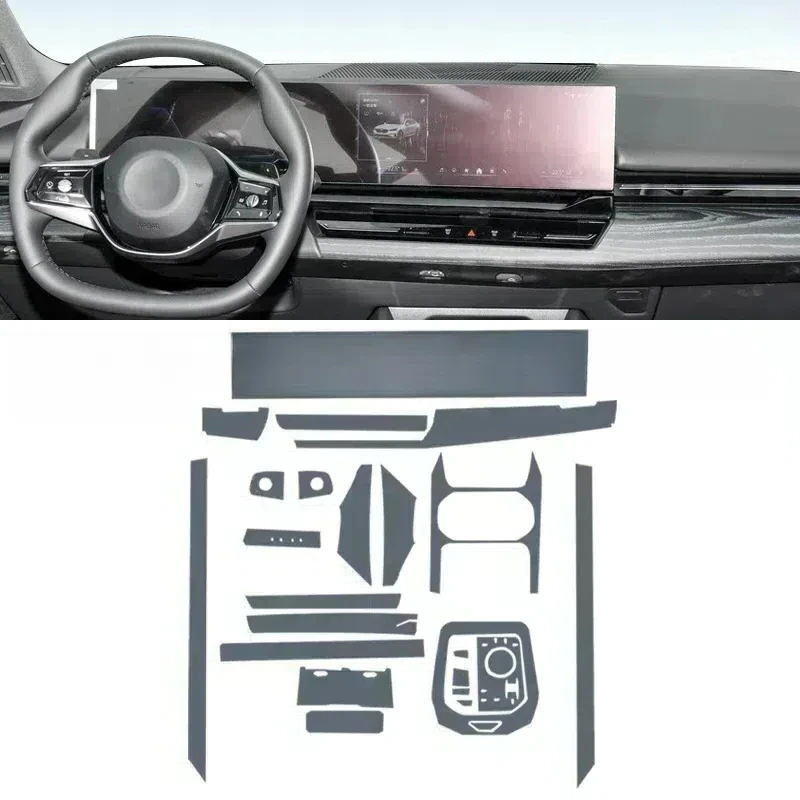 For BMW G60 l5 Series 5 2024 Car Interior Film Dashboard piano board Shift center console Anti-scratch transparent TPU PPF Film