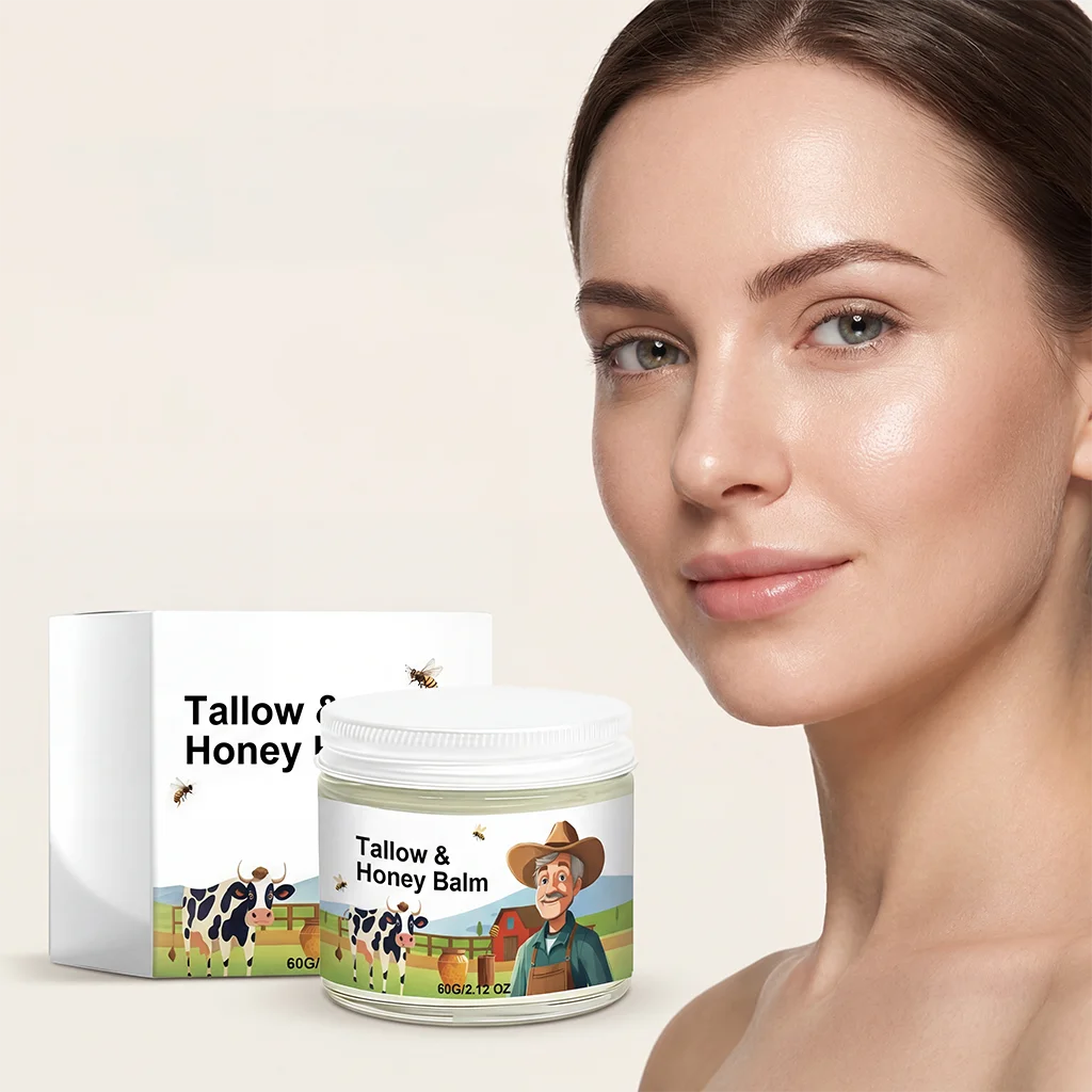 Tallow Honey Balm Soft Smooth Skin Enhance Elasticity Repair Barrier Anti Dryness Moisturize Beef Tallow Face Cream Body Lotion