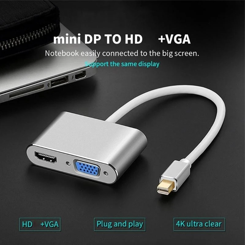 5Asd Portable Mini a HDMIS VGA Adaptador 4K Conchips y diseño reproducción