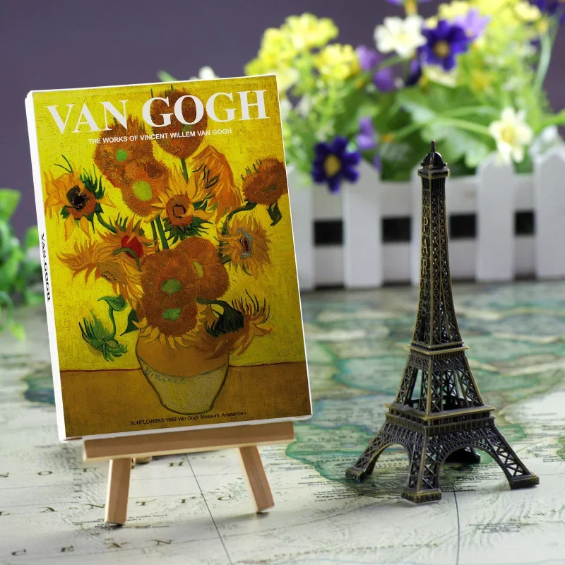 Vintage Oil Painting POOK Series Boxed Postcards, Impression Post Office European Scenery Abstract & Realistic Copying Cards