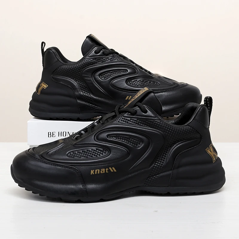 Luxury Cowhide Men Casual Shoes Genuine Leather Men's Shoes Sneakers Mens Tenis Masculino Versatile Leisure Sports Walk Trainers