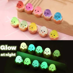 5-20PCS Luminous Eggs Resin Miniatures Birth Egg Glow At Night Fairy Garden DIY Accessories Mini Figurines Desk Decoration Toys