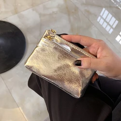 2024 New Sliver Soft Leather Coin Money Cash Pouch portafoglio per le donne ID Bus Bank carte di credito Organizer Holder borse di stoccaggio borse