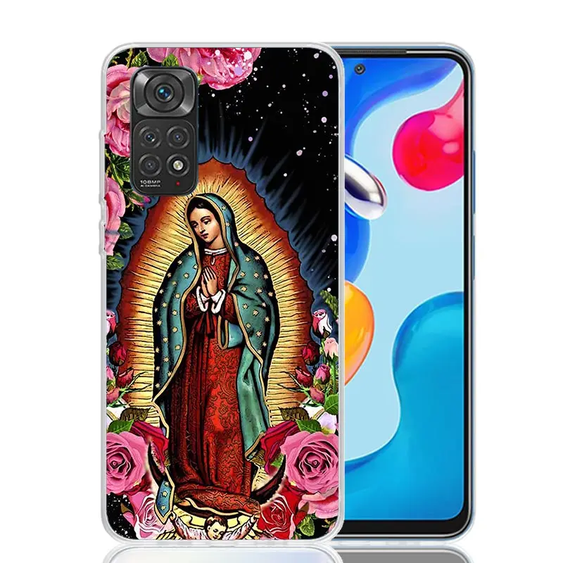 Virgin De Guadalupe Virgen Mary Phone Case For Xiaomi Redmi Note 13 12S 12 11S 11E 11 Pro Plus 11T 10S 10 9S 9 + 8T 8 7 Art Patt