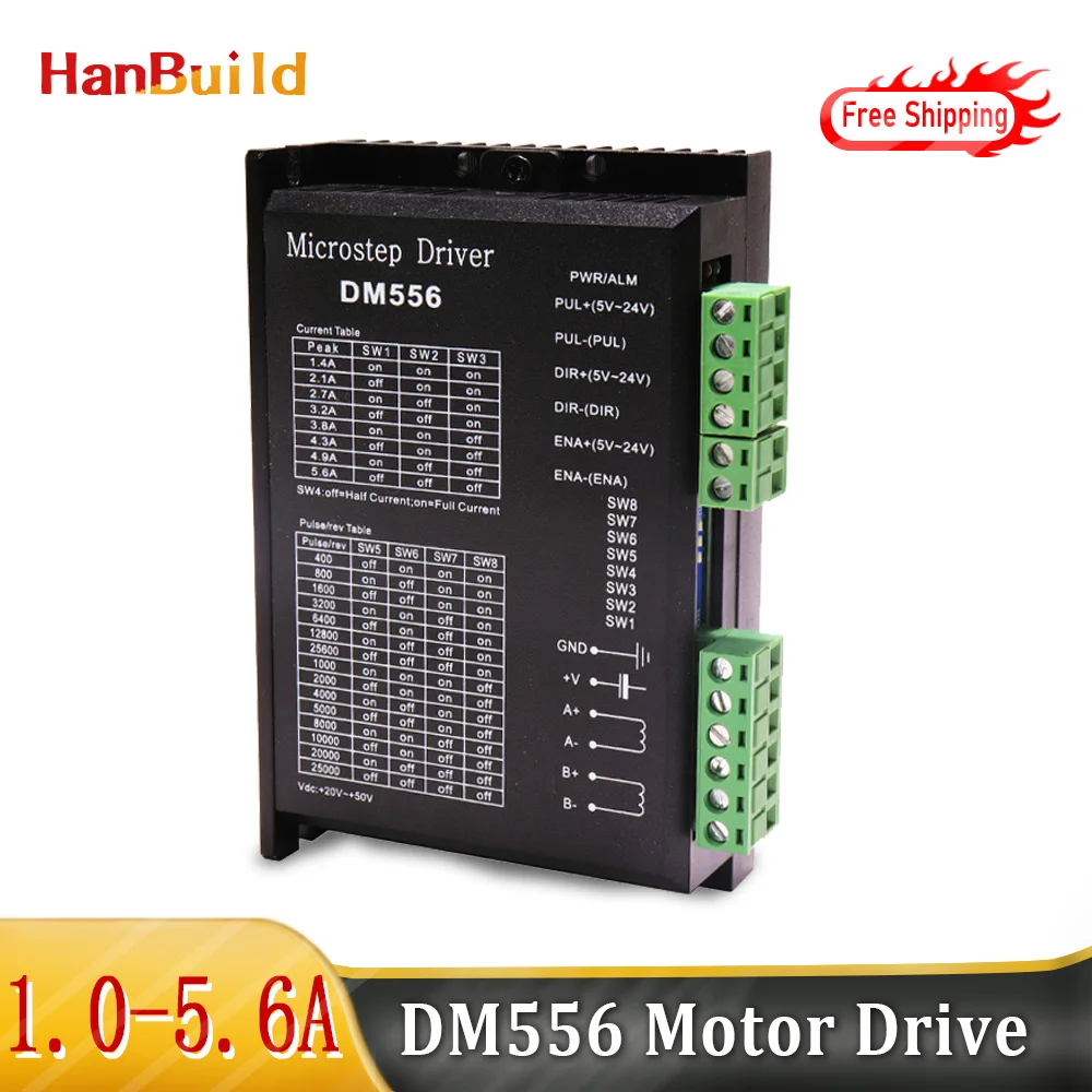 DM556 driver2 phase 5.6A for 57 stepper motor NEMA17 NEMA23 NEMA34 Stepper Motor Controller Digital Stepper motor