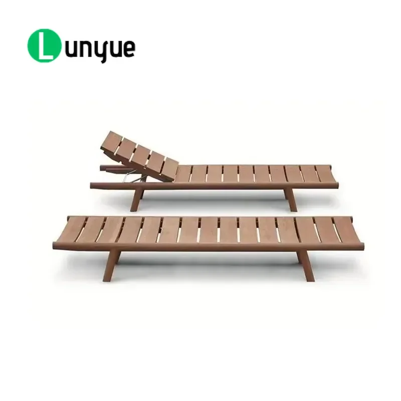 Teak Sun Lounger Set with Cushions Outdoor Garden Poolside Furniture Durable Wood Chaise Longue for Patio Relaxation