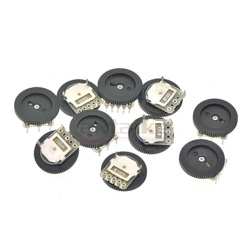 10PCS 16*2mm 3Pin 5Pin 1K-100KΩ Potentiometer Kit B102/B202/B502/B103/B203/B503/B104 Single/Dual Gang Knob Volume Control Switch