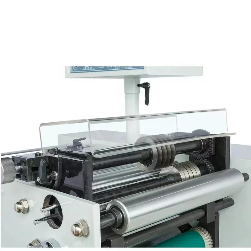 QK-320 Automatic Self Adhesive Paper Sticker Roll Cutting Slitting Rewinding Machine PVC Label Cutter Slitter Re-winder