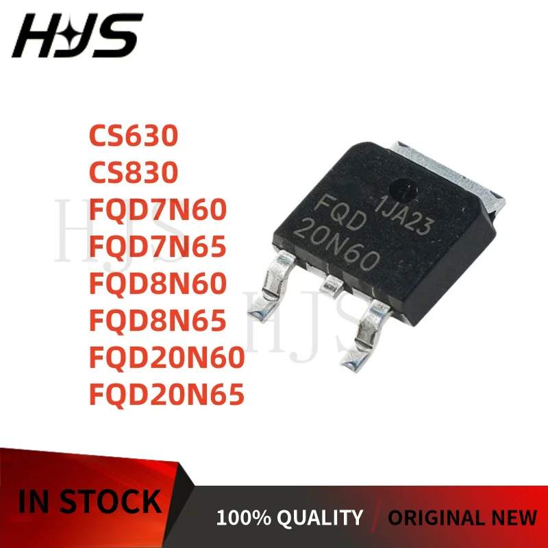10Pcs/lot FQD20N65 FQD20N60 FQD8N65 FQD8N60 CS630 FQD7N65 CS830 FQD7N60 TO-252 MOS tube High-quality