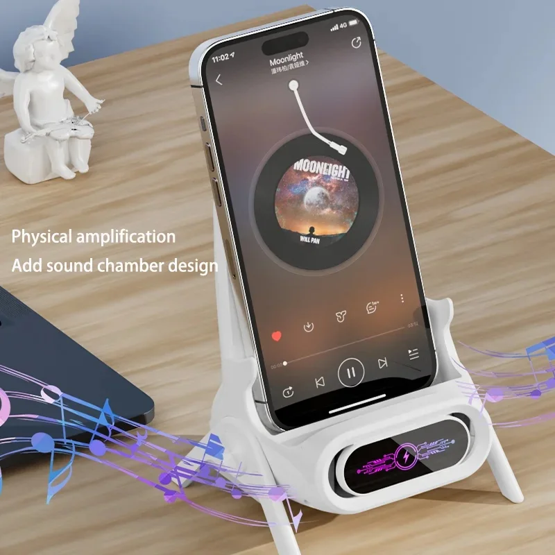 15W Qi2 Desktop Fast Wireless Charging Station Dock For iPhone 17 16 15 14 13 Samsung Phone Wireless Charger Stand view 4