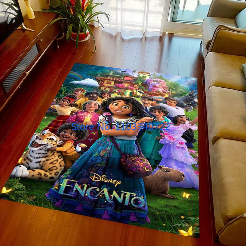 Anime Movie Encanto Magic Princess Rug Carpets Decor for Living Room Children's Bedroom Sofa Doormat Bathroom Kids Floor Mat