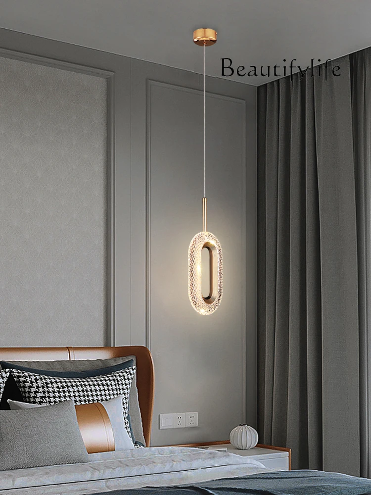 Light luxury bedside chandelier master bedroom modern minimalist Nordic fashion background wall designer fashion