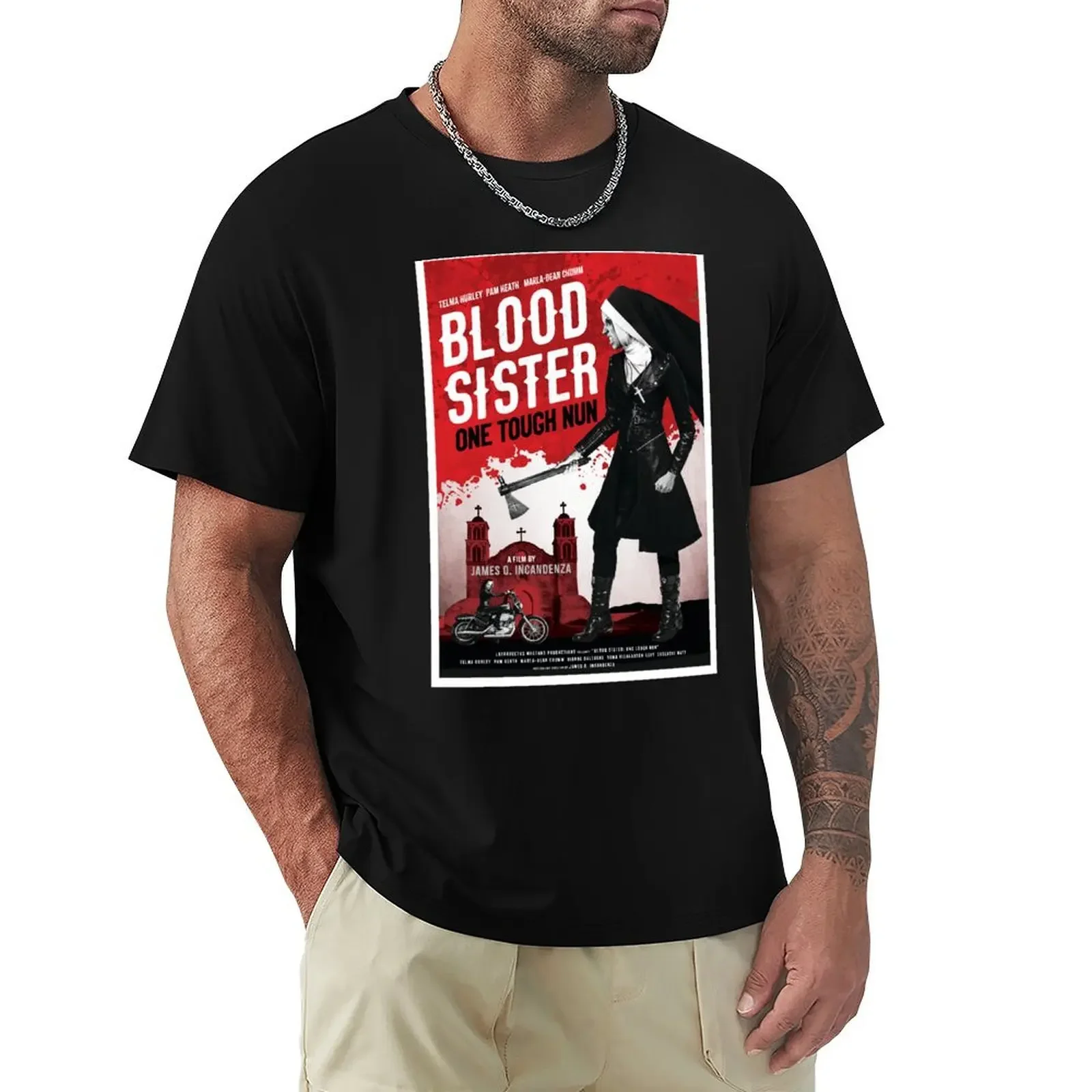 Blood Sister One Tough Nun movie poster Infinite Jest David Foster Wallace T-Shirt Blouse men clothes 2024 heavyweight summer