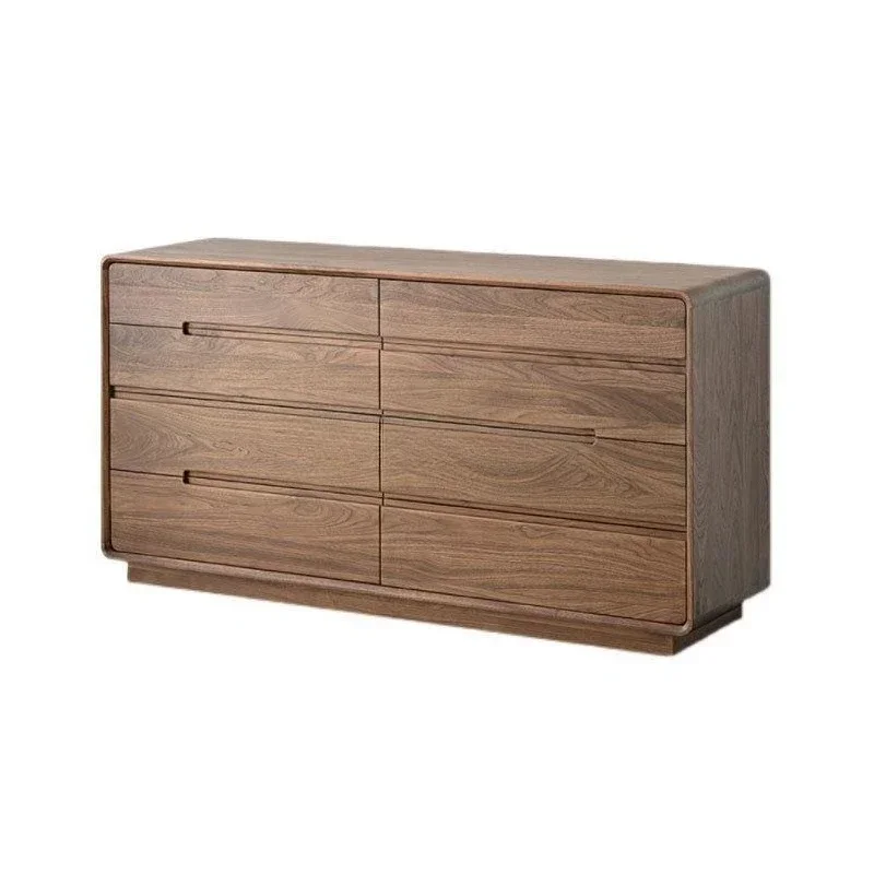 

North American black walnut eight-bucket cabinet, simple and modern pure solid wood drawer cabinet