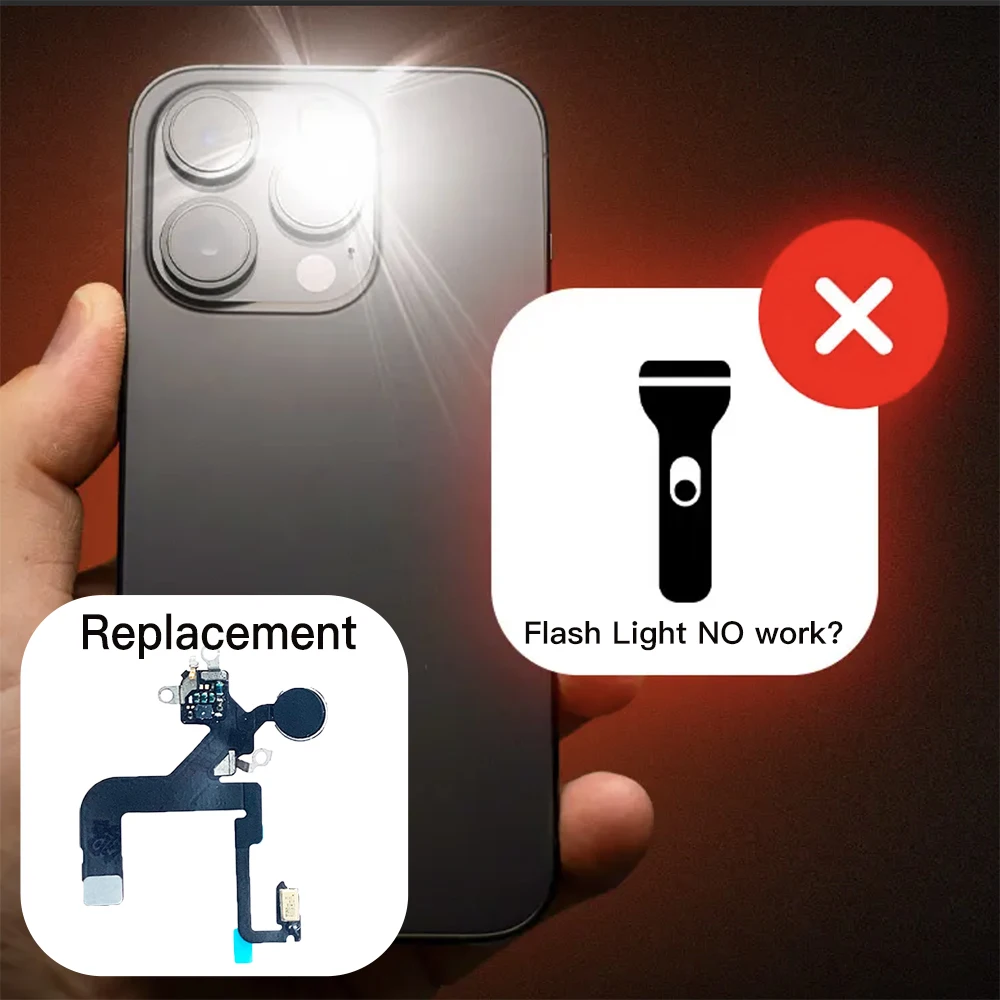 

Flash Light Flex Cable for iPhone 12 13 Mini Pro Max Flashing Lamp Rear Camera Light Replacement Part